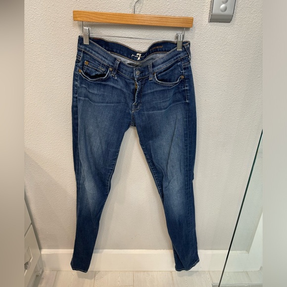 7 For All Mankind Low Rise Skinny Jeans size 29 - Picture 2 of 5